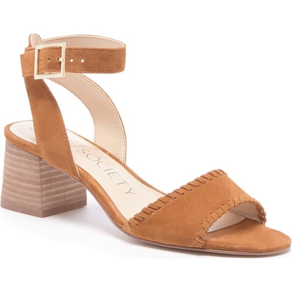 New Sole Society Sylie Ankle Strap Sandal block size 8 1/2